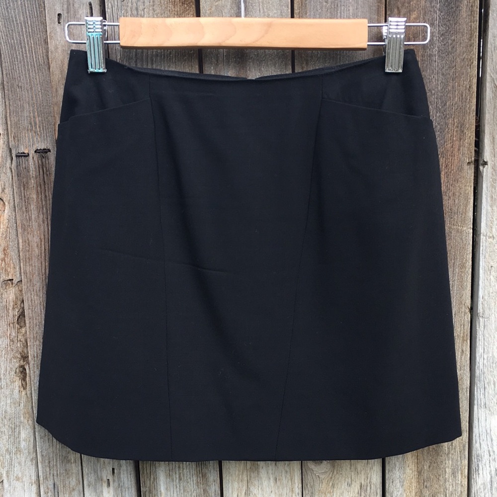 Chanel Vintage Y2K Micro Mini Skirt Wool Black 38